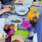 Beim Filzen - Workshop Malen und Filzen